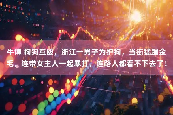 牛博 狗狗互殴，浙江一男子为护狗，当街猛踹金毛，连带女主人一起暴打，连路人都看不下去了！